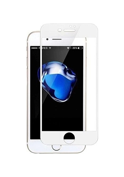 Joyroom Jm225 Apple Uyumlu iPhone Se Tam Kaplayan Temperli Erkan Koruyucu Beyaz