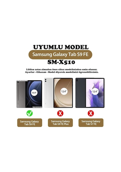 Samsung Galaxy Tab S9 Fe 10.9 Inç Tablet Uyumlu Kılıf 360 Dönebilen Deri Leather New Style Case Kılıf
