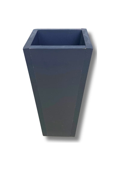 Cihan Çiçekçilik Antrasit Ahşap Mdf Vazo Saksı 19x19x38 Cm Iç Mekan Saksısı Çok Renkli