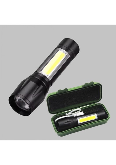 4 Modlu Şarjlı El Feneri Cree Led, 1300 Mah Batarya, Su Ve Darbe Dayanımlı
