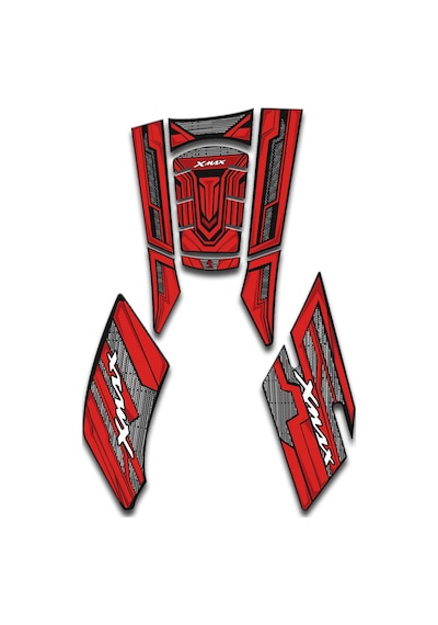 Xmax Tank Pad Seti 2019-23 Karbon Kırmızı