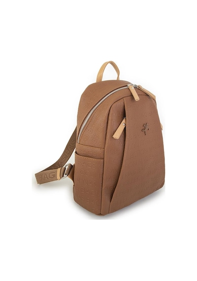 Nas Bag Kadın Sırt Çantası Taba Camel Gofraj Çok Renkli