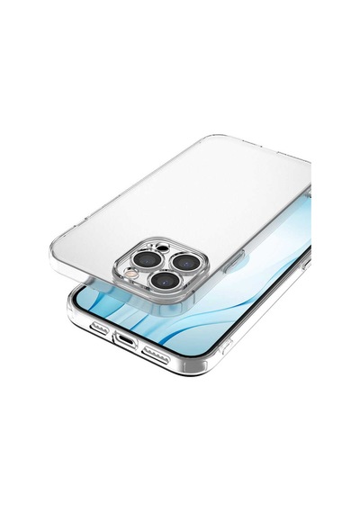 Goocamp Apple iPhone 13 Pro Max Uyumlu Kamera Korumalı Süper Silikon Kılıf-renksiz Renksiz