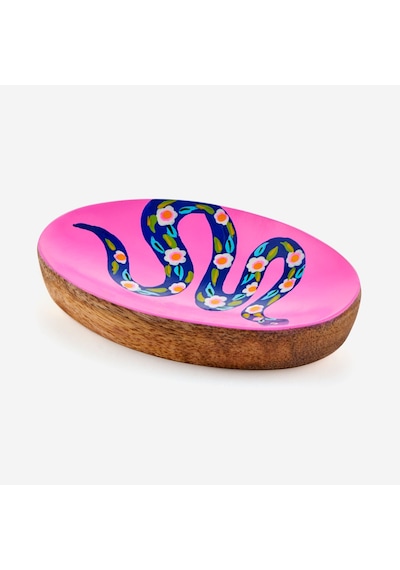 Pembe Mango Ağacı Snake Dekoratif Tabak 8x1,8x11,8 Cm