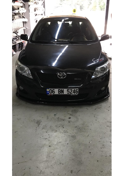 Toyata Corolla Uyumlu Ön Lip 3 Parça Plastik Parlak Siyah 09-14 Arası
