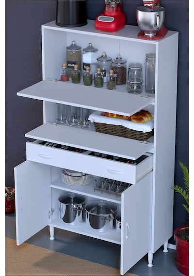 Eliusta Solaira 90 Cm Genişlik Kapaklı Mutfak Dolabı 4 Kapaklı, Çekmeceli Çok Amaçlı Mutfak/banyo Dolabı Beyaz Eliusta Solaira 90 Cm Genişlik Kapaklı Mutfak Dolabı 4 Kapaklı, Çekmeceli Çok Amaçlı Mutfak/banyo Dolabı Beyaz