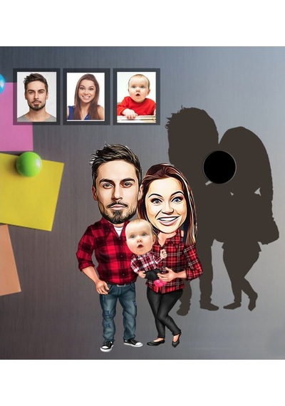 Hdrlazerdizayn Kişiye Özel Ahşap Veya Pleksi Karikatür Magnet