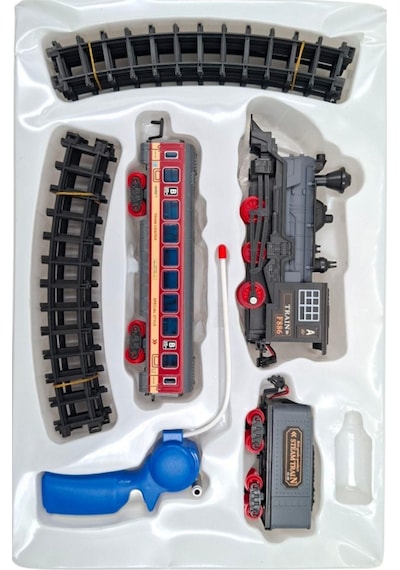 Pilli, Işıklı 16 Parça Oyuncak Tren Seti Steam Train Rc Model