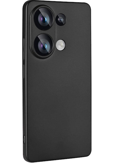 Noktaks - Redmi Note 13 4g Uyumlu - Kılıf Mat Soft Esnek Premier Silikon Kapak - T32203 - Siyah Siyah