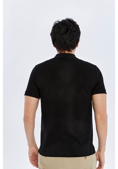 Süvari Slim Siyah Erkek Polo Yaka T-shirt Ts1014000474