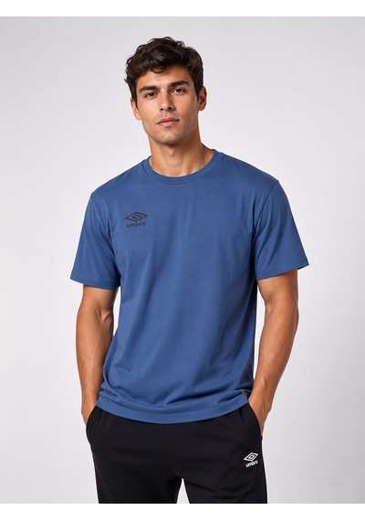 Umbro Season Erkek Petrol Mavi Pamuklu Spor Tişört Nf0150
