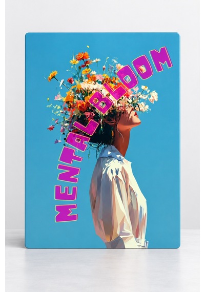 Dekoratif Mental Bloom Metal Tablo Modern Duvar Dekorasyonu Çok Renkli