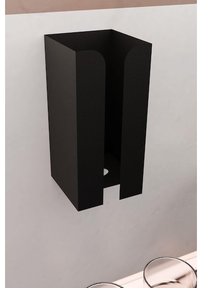 Tr Metal Siyah Güçlü Yapışkanlı Organizer Peçetelik,dispenser Mutfak Banyo Peçetelik Mt107s Genel
