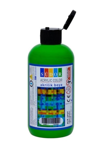 250 Gr Açık Yeşil Akrilik Boya Südor 1 Adet