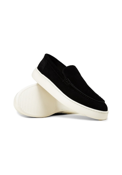 Deery Erkek Hakiki Süet Siyah Loafer Ayakkabı - 04405msyhe01