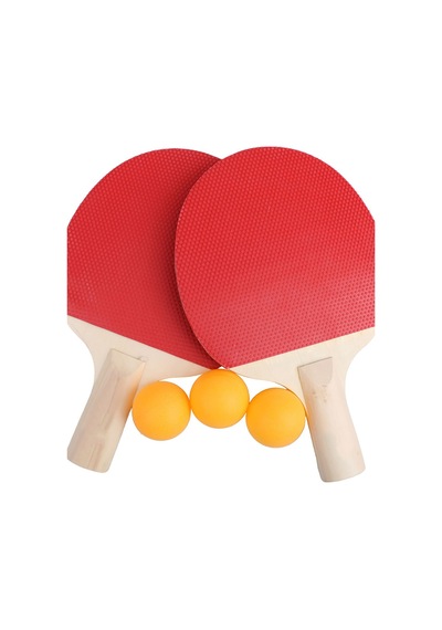 Masa Tenisi Raketi 2 Raket + 3 Top Kaliteli Kaydırmaz Ahşap Raket Table Tennis