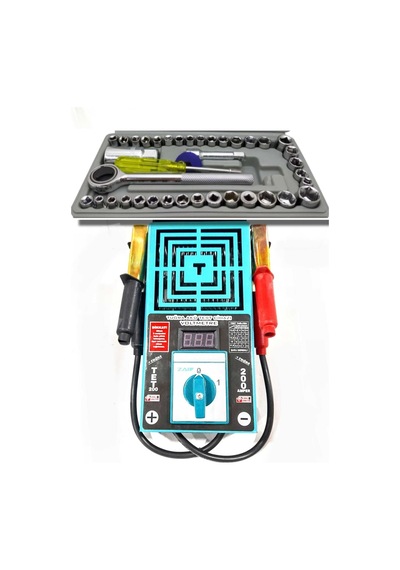 200 Amper Akü Test Cihazı 6/12/24 V 40 Parça Mini Lokma Seti