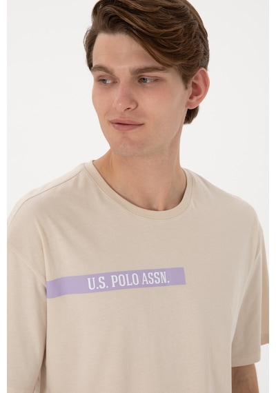 U.S. Polo Assn.  Erkek Comfort Fit Bisiklet Yaka Taş Tişört 50306904-VR049
