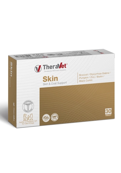Theravet Skin Kedi Köpek Deri ve Tüy Yenilebilir 30 Tablet