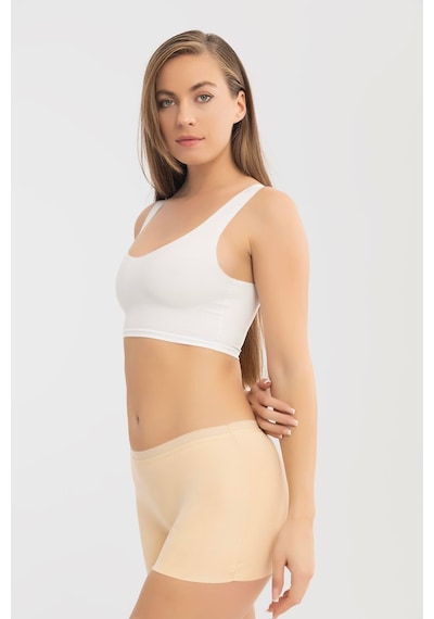 Basic Lazer Kesim Dikişsiz Kadın Boxer Külot 3'lü Paket Renkli Çok Renkli
