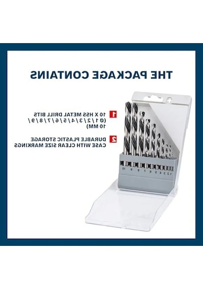 Matkap Ucu Seti, 10 Parça, Ahşap Ve Metal İçin Uygun