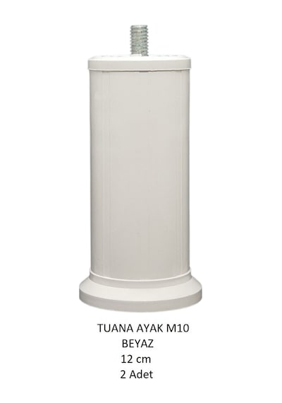 Tuana Ayak 12 cm M10 Cıvatalı Beyaz (2 Adet)