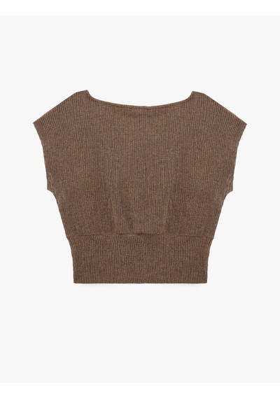 Koton Viskon Karışımlı Bürümcük Bisiklet Yaka Kısa Kollu Crop Bluz Kahverengi 6sal60036ık Kahve Koton Viskon Karışımlı Bürümcük Bisiklet Yaka Kısa Kollu Crop Bluz Kahverengi 6sal60036ık Kahve