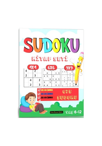 Çocuklar İçin Sudoku Kitap Seti 3 Kitap 2063