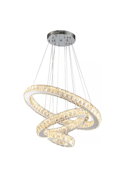 Alfa Kristal Taşlı 40 Lık Led Modern Salon Avize