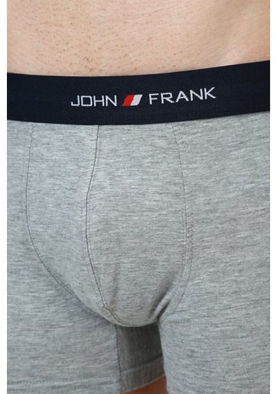 John Frank Logolu Pamuklu Boxer Erkek Boxer Jfb111 Gri