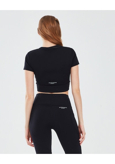Skechers Performance Coll. W Short Sleeve  T-Shirt Kadın Siyah Tshirt S241133-001 Siyah