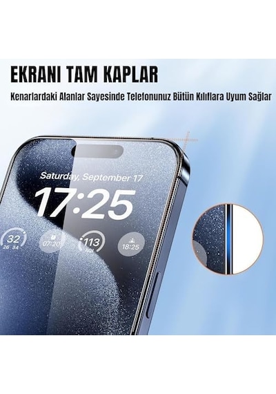 Madnova Apple İphone 13/13 Pro/14/16e İle Uyumlu Hizalama Aparatlı Ve Takılırken Cam Altında Toz Bırakmaz Darbelere Karşı Ekstra Güçlü Ekran Koruyucu Cam