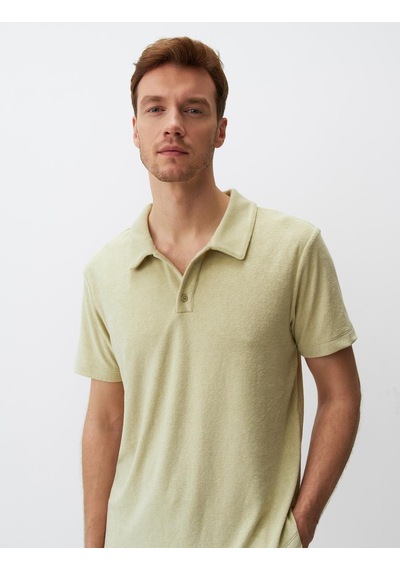 Jimmy Key Bej Kısa Kollu Polo Yaka Erkek Tişört Bej