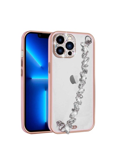 Apple Uyumlu iPhone 12 Pro Max Kılıf Taş Süslemeli Kamera Korumalı El Tutamaçlı Zore Blazer Kapak Siyah