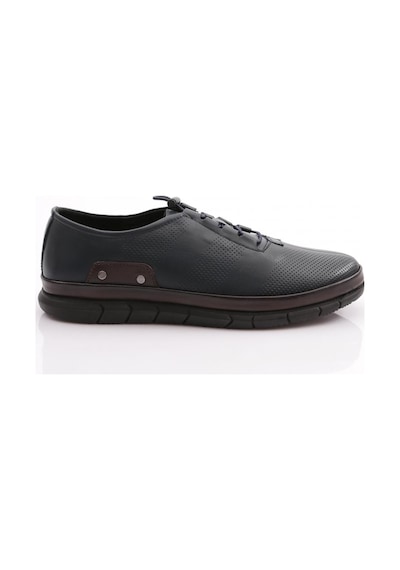 Dgn 6022 Erkek Lastik Bağcikli Sneaker Ayakkabi 6022-2505-R1006 Lacivert - Kahverengi