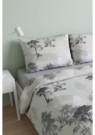Simple Elegance Ranforce Çift Kişilik Nevresim Takımı 4 Parça Çok Renkli