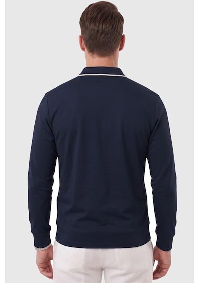 Deepsea Erkek Slim Fit Tüylenmeyen Fermuarlı Polo Yaka Lacivert Sweatshirt Yumuşak Dokulu Sweat 2708517 Deepsea Erkek Slim Fit Tüylenmeyen Fermuarlı Polo Yaka Lacivert Sweatshirt Yumuşak Dokulu Sweat 2708517