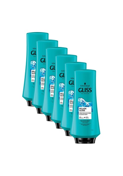 Gliss Million Gloss Yoğun Parlaklık Veren Saç Kremi 360 ML 6'lı