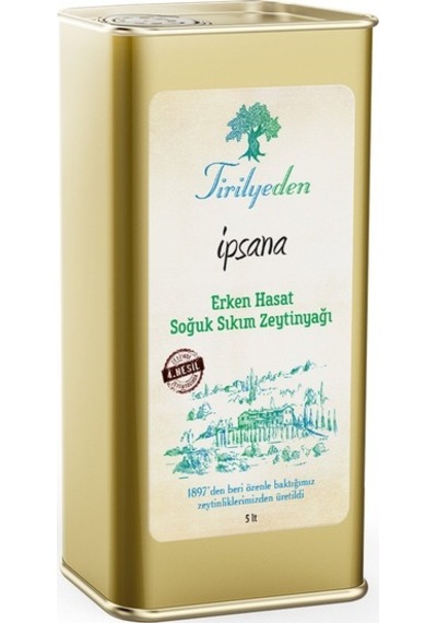 Tirilyeden Erken Hasat Soğuk Sıkım Zeytinyağı Teneke 5 L