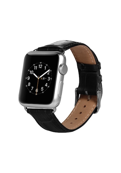 Ally Apple Uyumlu iOS  Watch 7 45Mm 6-5-4 44Mm Deri Kordon Kayış Crocodile 3