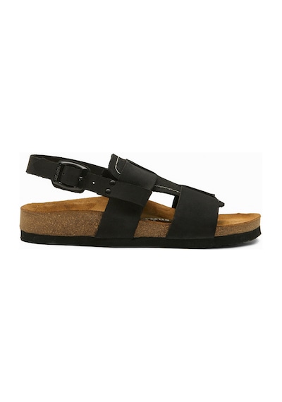 Comfortfusse Likya - Erkek Ortopedik Hakiki Deri Sandalet Siyah
