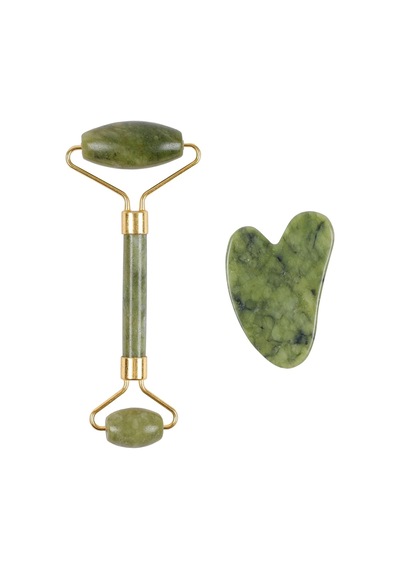 Buğz Jade Roller Gua Sha Taşı Seti