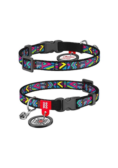 Collar Qr Pasaportlu İndie Kedi ve Ufak Irk Köpek Boyun Tasması Çok Renkli 20-30 CM