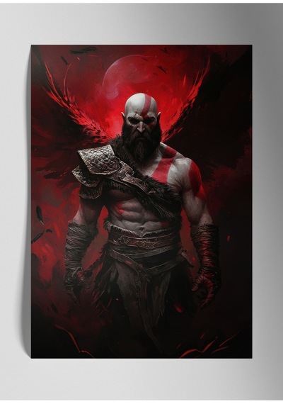 God Of War Kratos - Metal Tablo