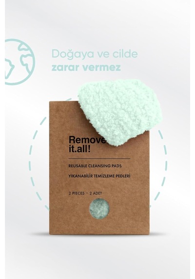 Remove İt.all Yıkanabilir Temizleme Pedleri 2 Adet Reusable Cleansing Pads 2 Pieces