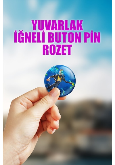 Subnautica Video Oyun Çanta Süsü İğneli Buton Rozet Seti 1 Adet Tekli