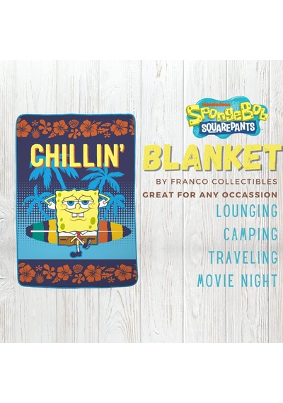 Lexroo Spongebob Squarepants Bedding Süper Yumuşak Mikro Raschel Battaniye 157,5 Cm X 228,6 Cm Çok Renkli