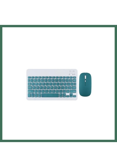 En-cag Kyb71 Kablosuz Türkçe Q Klavye Mouse Set - Koyu Yeşil Bss Diğer