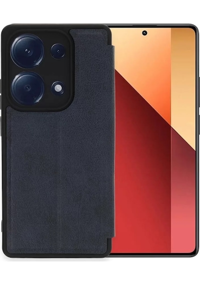 Newface Xiaomi Redmi Note 13 Pro 4g Kılıf Flip Cover - Lacivert Resimdeki