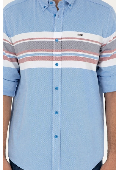 U.s. Polo Assn. Erkek Saks Gömlek Desenli 50288373-vr045 Sax U.s. Polo Assn. Erkek Saks Gömlek Desenli 50288373-vr045 Sax